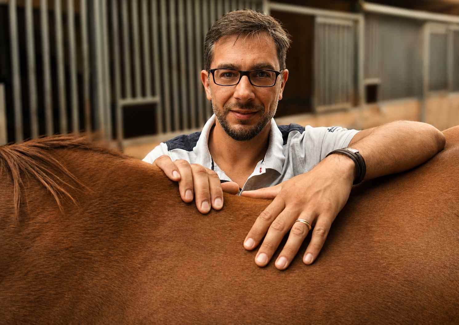 Benjamin Mahieu avec son cheval